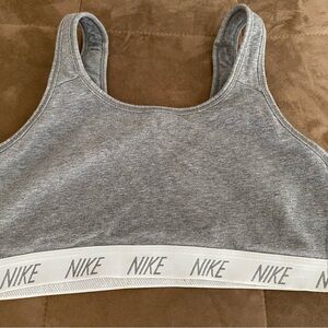 Gray Nike Dri-Fit Sports Bra Size: L